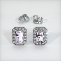 <span>1.35</span>&nbsp;<span class="tooltip-light">Ct.Tw.<span class="tooltiptext">Total Carat Weight</span></span> Sapphire Earrings, 14K White Gold 1