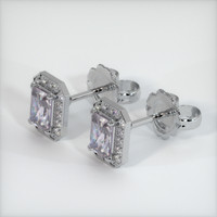 <span>1.35</span>&nbsp;<span class="tooltip-light">Ct.Tw.<span class="tooltiptext">Total Carat Weight</span></span> Sapphire Earrings, 14K White Gold 2