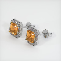 <span>5.07</span>&nbsp;<span class="tooltip-light">Ct.Tw.<span class="tooltiptext">Total Carat Weight</span></span> Sapphire Earrings, 14K White Gold 2