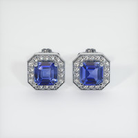 <span>2.00</span>&nbsp;<span class="tooltip-light">Ct.Tw.<span class="tooltiptext">Total Carat Weight</span></span> Sapphire Earrings, 14K White Gold 1