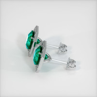 Emerald Earrings 1.80 Ct.Tw.Total Carat Weight, 18K White Gold Preview