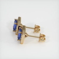 2.00 Ct.Tw. Blue Sapphire Earrings, 14K Yellow Gold 3