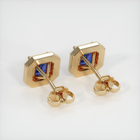 2.00 Ct.Tw. Blue Sapphire Earrings, 14K Yellow Gold 4