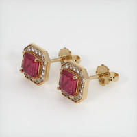 <span>2.24</span>&nbsp;<span class="tooltip-light">Ct.Tw.<span class="tooltiptext">Total Carat Weight</span></span> Ruby Earrings, 18K Yellow Gold 2