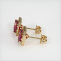 <span>2.24</span>&nbsp;<span class="tooltip-light">Ct.Tw.<span class="tooltiptext">Total Carat Weight</span></span> Ruby Earrings, 18K Yellow Gold 3