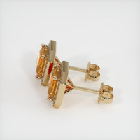 <span>5.07</span>&nbsp;<span class="tooltip-light">Ct.Tw.<span class="tooltiptext">Total Carat Weight</span></span> Sapphire Earrings, 18K Yellow Gold 3