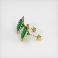 <span>1.53</span>&nbsp;<span class="tooltip-light">Ct.Tw.<span class="tooltiptext">Total Carat Weight</span></span> Emerald Earrings, 18K Yellow Gold 3