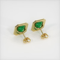 <span>1.42</span>&nbsp;<span class="tooltip-light">Ct.Tw.<span class="tooltiptext">Total Carat Weight</span></span> Emerald Earrings, 18K Yellow Gold 4