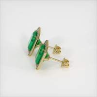 Studs Emerald Earrings 3.22 Ct.Tw.Total Carat Weight, 18K Yellow Gold Preview