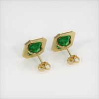 Studs Emerald Earrings 3.22 Ct.Tw.Total Carat Weight, 18K Yellow Gold Preview