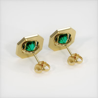 Studs Emerald Earrings 1.80 Ct.Tw.Total Carat Weight, 18K Yellow Gold Preview