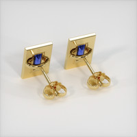 0.87 Ct.Tw. Blue Sapphire Earrings, 18K Yellow Gold 4