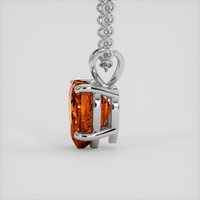 5.02 Ct. Orange Sapphire Pendant, Platinum 950 3