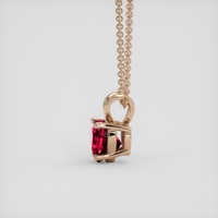1.00 Ct. Purplish Red Ruby Pendant, 14K Rose Gold 3