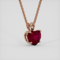 4.10 Ct. Purplish Red Ruby Pendant, 14K Rose Gold 2