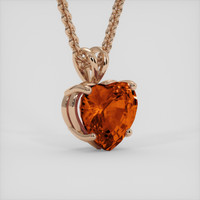5.02 Ct. Orange Sapphire Pendant, 14K Rose Gold 2