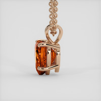 5.02 Ct. Orange Sapphire Pendant, 14K Rose Gold 3