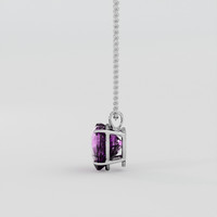 12.99 Ct. Pinkish Purple Amethyst Pendant, 10K White Gold 3