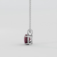 3.15 Ct. Reddish Purple Rhodolite Garnet Pendant, 10K White Gold 3