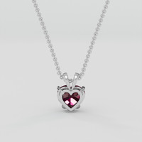 3.15 Ct. Reddish Purple Rhodolite Garnet Pendant, 10K White Gold 4
