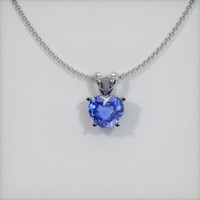 4.04 Ct. Sapphire Pendant, 14K White Gold 1
