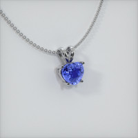 4.04 Ct. Sapphire Pendant, 14K White Gold 2