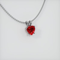 0.76 Ct. Ruby Pendant, 14K White Gold 2