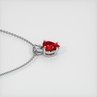 0.76 Ct. Ruby Pendant, 14K White Gold 3