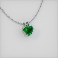 1.83 Ct. Emerald Pendant, 18K White Gold 2