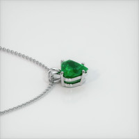 1.83 Ct. Emerald Pendant, 18K White Gold 3