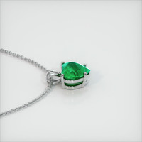 3.67 Ct. Emerald  Pendant - 18K White Gold