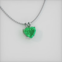 6.31 Ct. Emerald Pendant, 18K White Gold 2