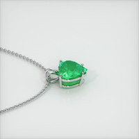 6.31 Ct. Emerald  Pendant - 18K White Gold