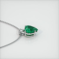 2.64 Ct. Emerald  Pendant - 18K White Gold