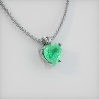 2.72 Ct. Emerald Pendant, 18K White Gold 2