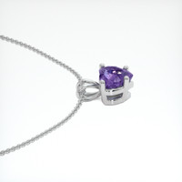 1.00 Ct. Color Change Sapphire Pendant, 18K White Gold 3