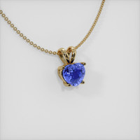 4.04 Ct. Blue Sapphire Pendant, 14K Yellow Gold 2