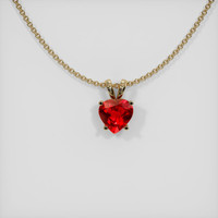 0.76 Ct. Ruby Pendant, 14K Yellow Gold 1