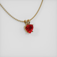 0.76 Ct. Ruby Pendant, 14K Yellow Gold 2