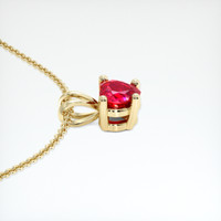 0.53 Ct. Ruby Pendant, 14K Yellow Gold 3