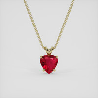 0.90 Ct. Ruby Pendant, 14K Yellow Gold 1