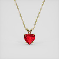 1.09 Ct. Ruby Pendant, 14K Yellow Gold 1