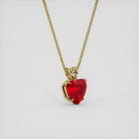 1.09 Ct. Ruby Pendant, 14K Yellow Gold 2