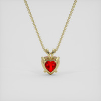 1.09 Ct. Ruby Pendant, 14K Yellow Gold 4