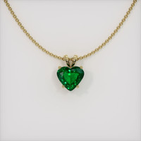 1.83 Ct. Emerald Pendant, 18K Yellow Gold 1