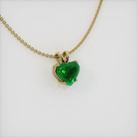 1.83 Ct. Emerald Pendant, 18K Yellow Gold 2