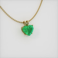 6.31 Ct. Emerald Pendant, 18K Yellow Gold 2