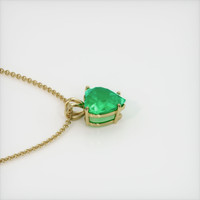 6.31 Ct. Emerald Pendant, 18K Yellow Gold 3