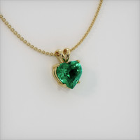2.11 Ct. Emerald  Pendant - 18K Yellow Gold