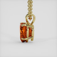 5.02 Ct. Orange Sapphire Pendant, 18K Yellow Gold 3
